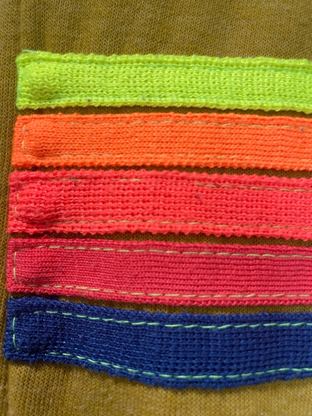 Aviator Nation Mustard Yellow Zip Hoodie with Neon Stripe Accents - Picture 6 of 12